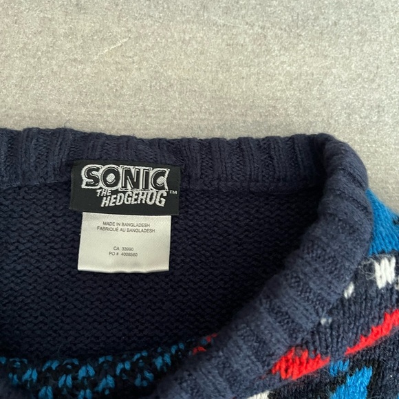 [5-6T]Sonic the Hedgehog Holiday Knit Sweater - Picture 2 of 7